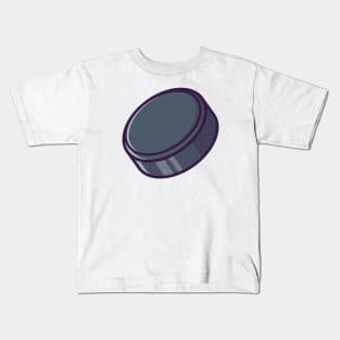 Hockey Puck Cartoon Kids T-Shirt